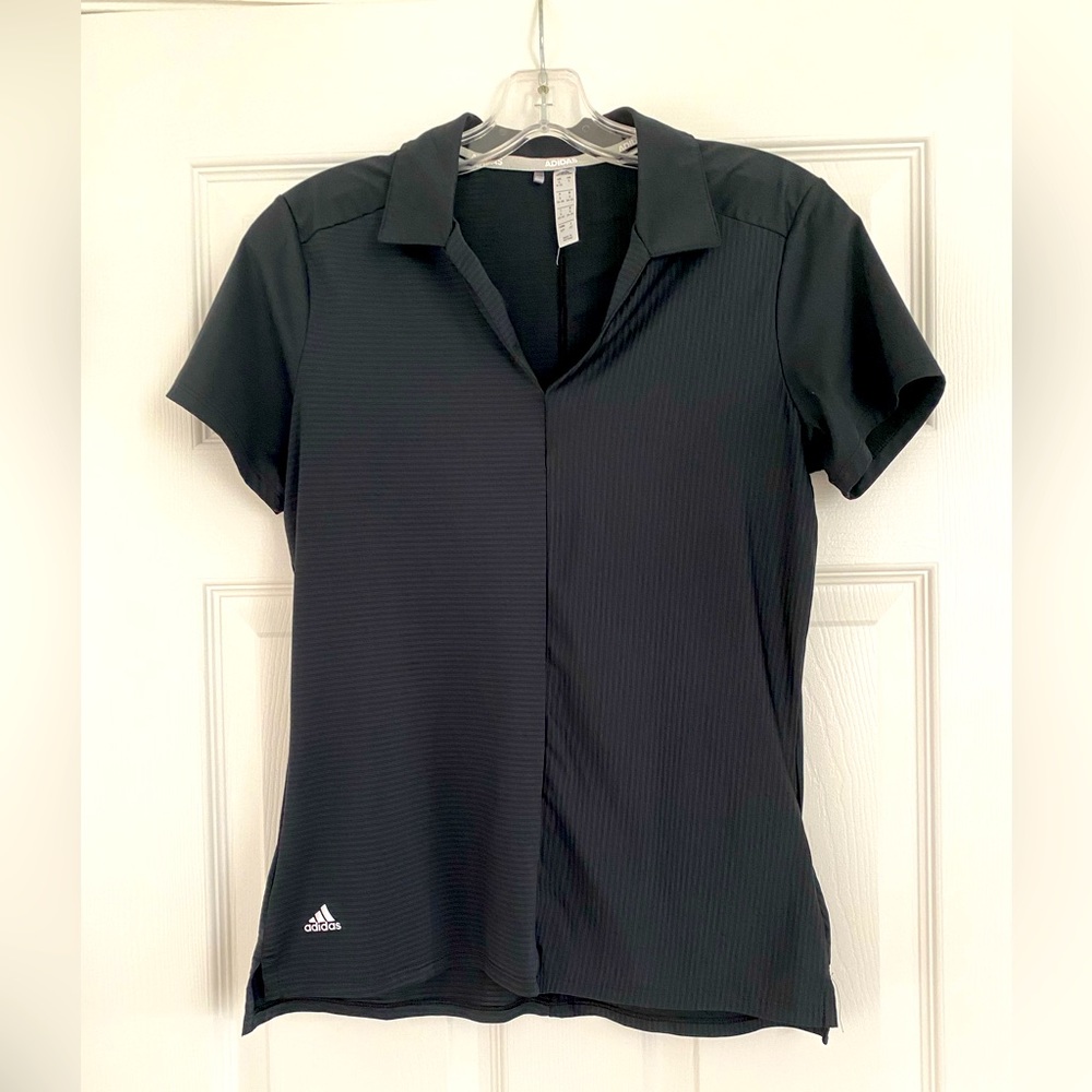 Ladies Adidas black golf polo